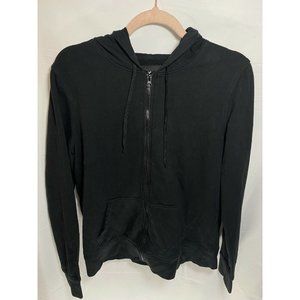 Victoria Sports Sweater Womens Medium Black Pink Zip Spell Out Hoodie Ladies‎